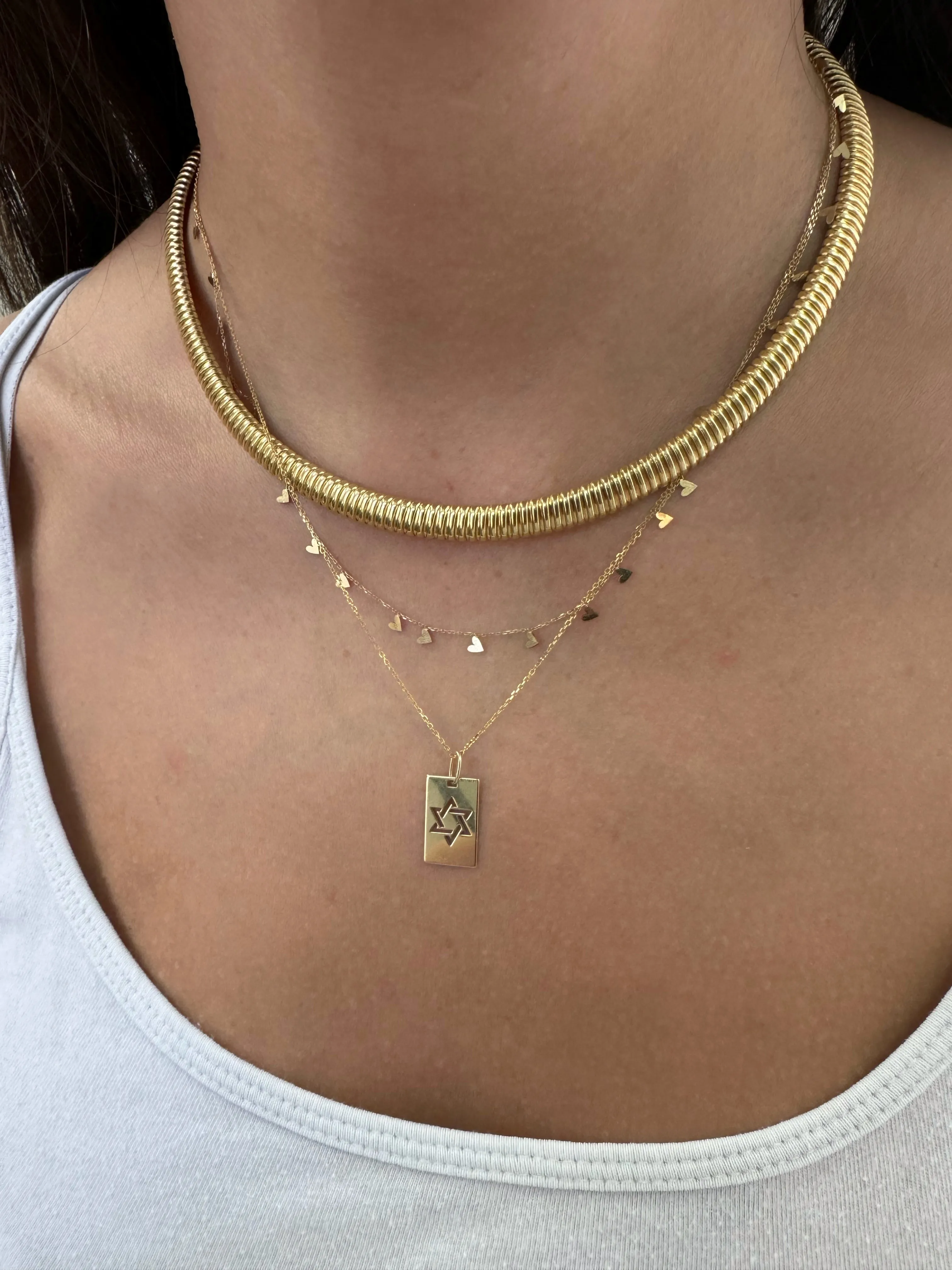 10K Gold Omega Snake Necklace