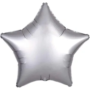 19" Luxe Platinum Star Mylar Balloon #225