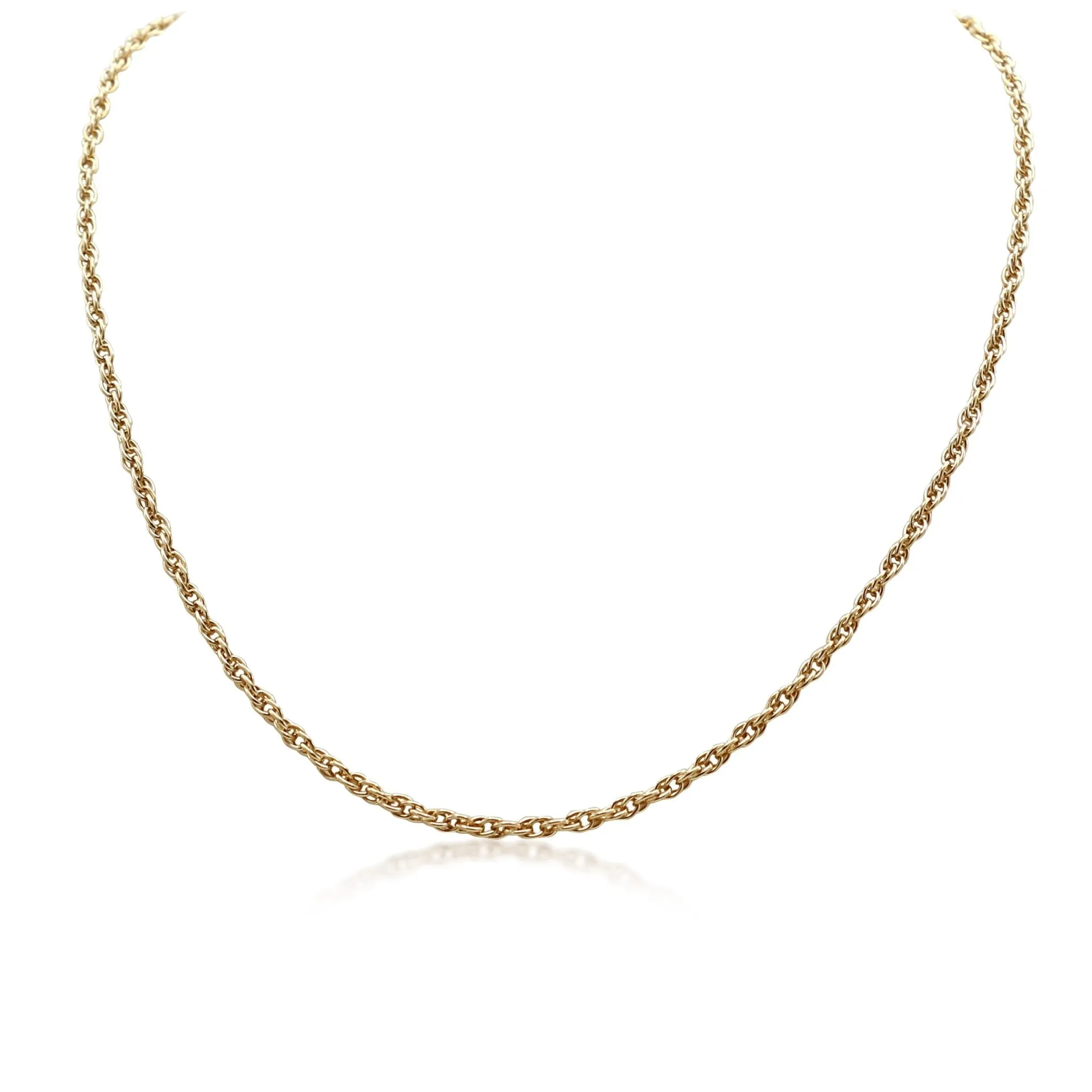 9ct Gold 19" Necklace, Prince Of Wales Link