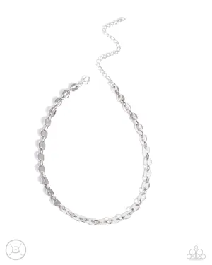 Abstract Advocate - Silver - Chain Paparazzi Choker Necklace