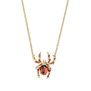 Bejewelled Spider Necklace