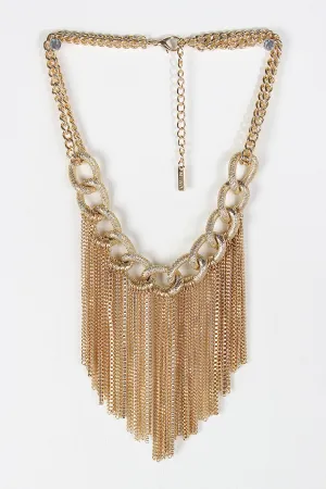 Chain Fringe Statement Necklace