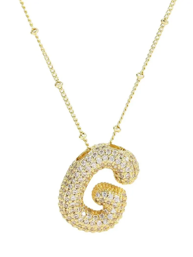 CZ Initial Balloon Necklace