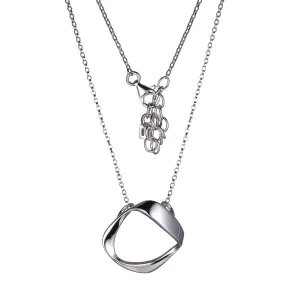 Elle Sterling Silver "Mobius" Pendant with chain 17" 2"