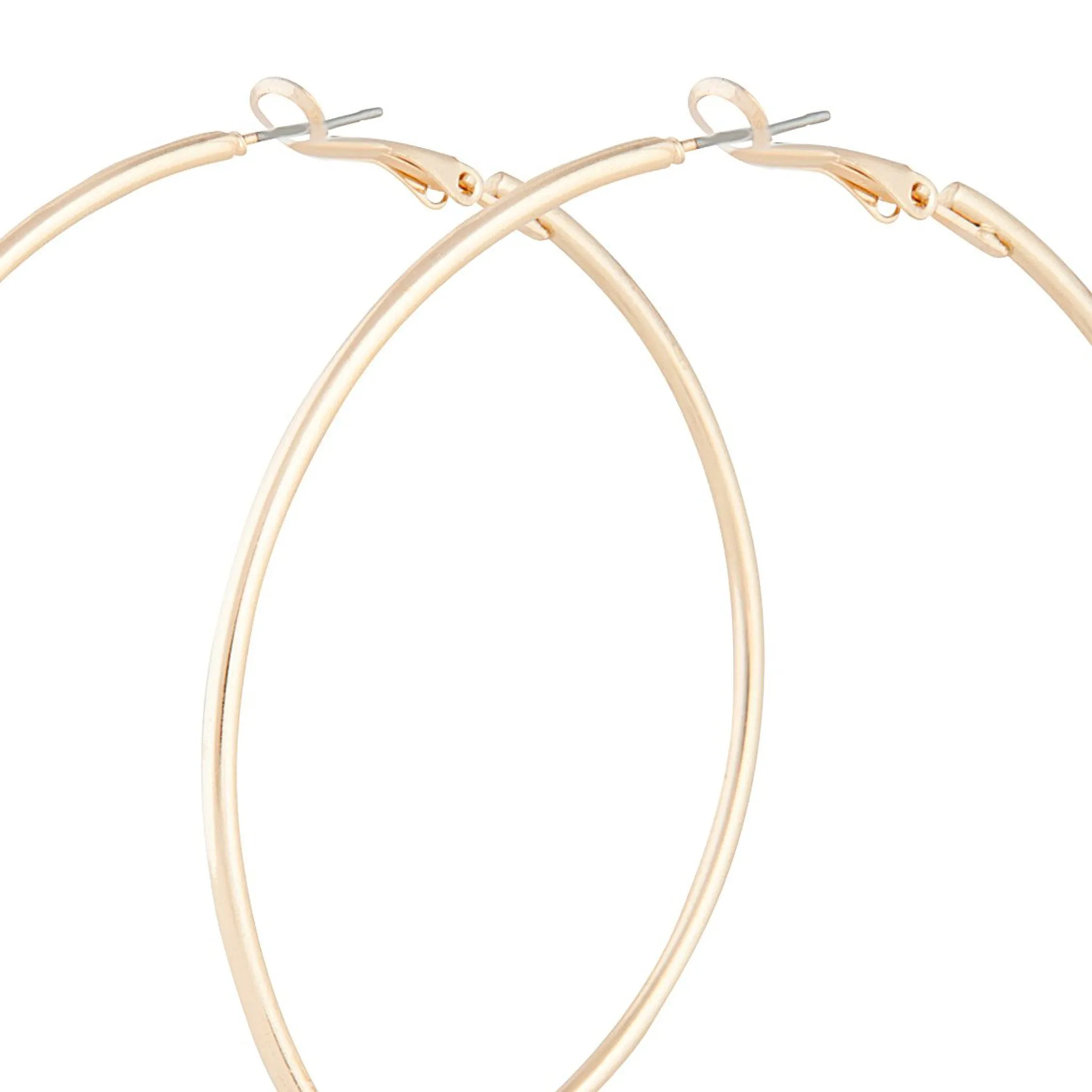 Gold Classic Thin Hoop Earrings