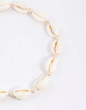 Gold Cowrie Shell Choker