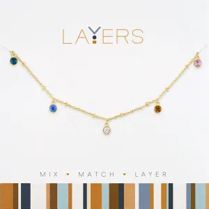 Gold Disc Layers Necklace