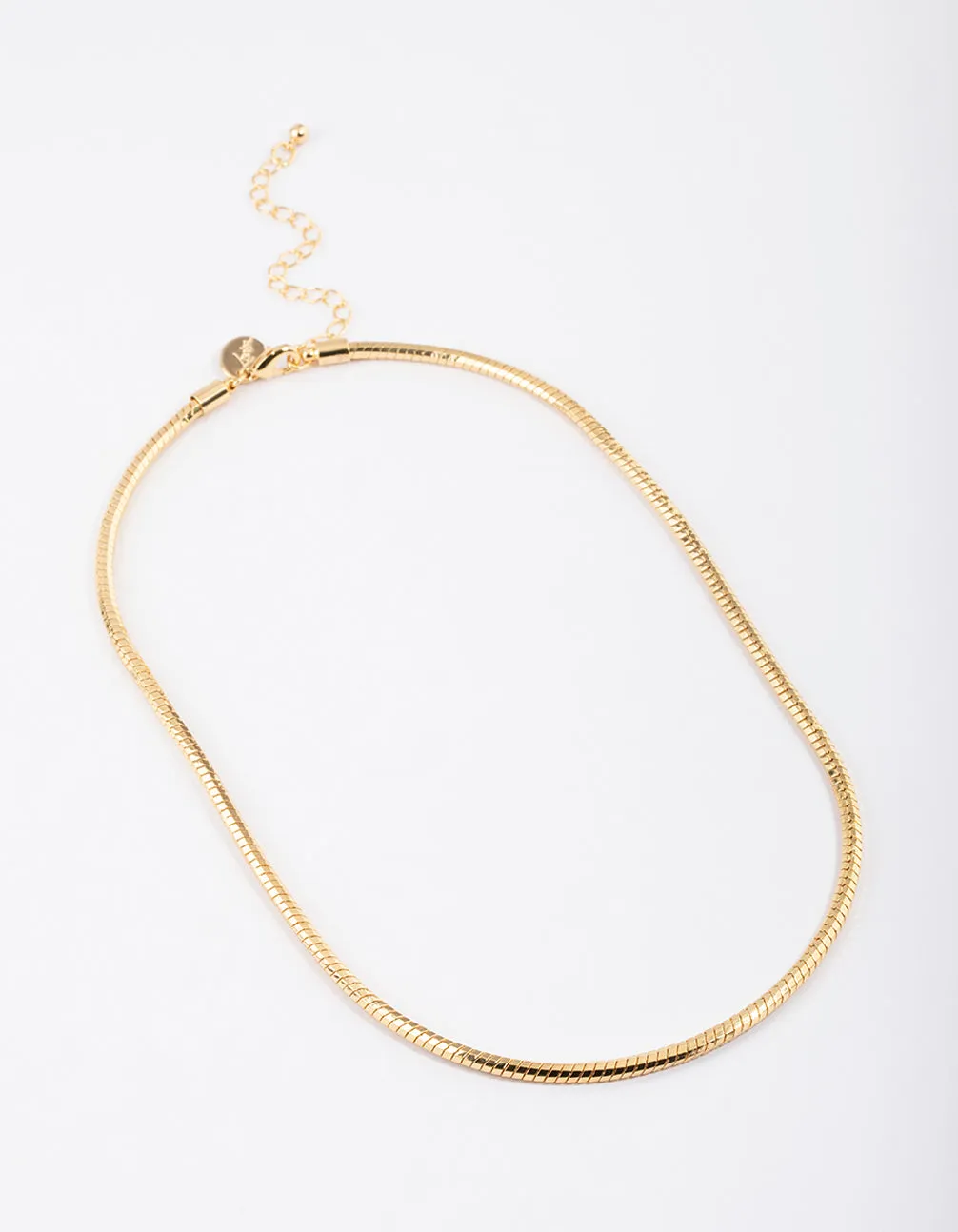 Gold Plated Brass Basic Box Chain Necklace