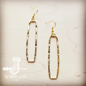 Golden Rectangle Dangle Earrings 212o