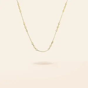 Lab Created 14K Gold Diamonds by the Yard Necklace