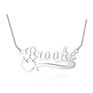 Name Personalized Heart-Shaped Necklaces