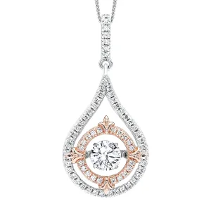 Rhythm of Love CZ Pendant in Sterling Silver