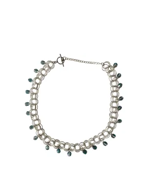 The Christina Choker in Blue-Green