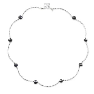 Twist Pearl Necklace | Midnight